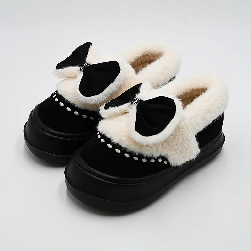 Bowknot cotton dép